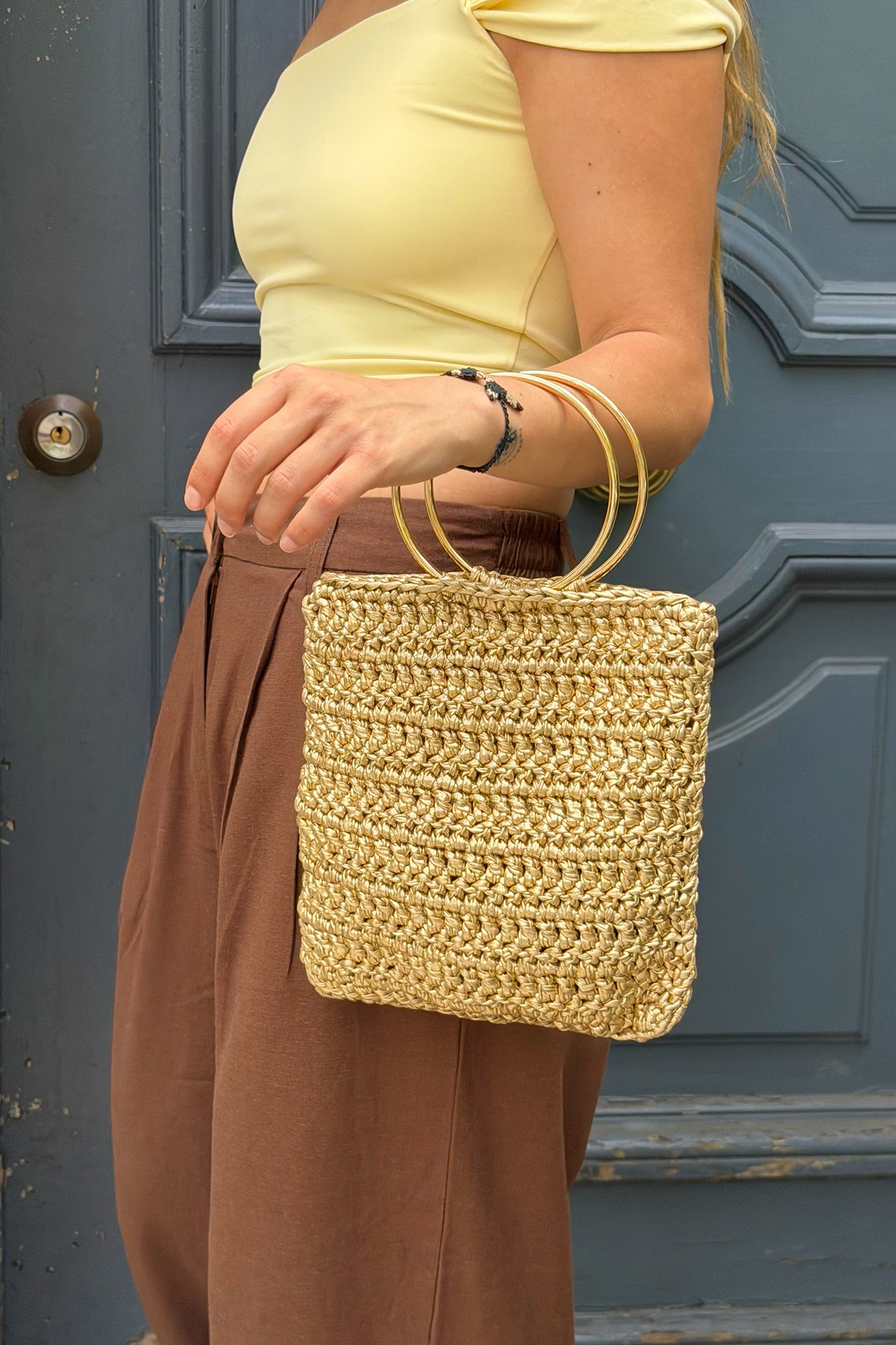 Cartera Argolla Dorada