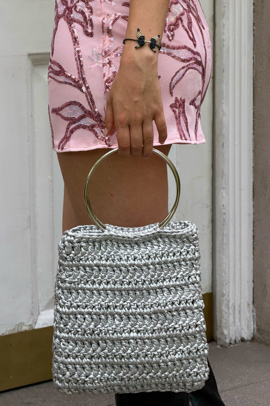 Cartera Argolla Plateada